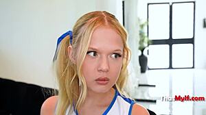 Tiny lesbian DESPERATE to become cheer CAPTAIN to be surrounded by other girls FUCKS coach - CHARLIE FORDE coco lovelock