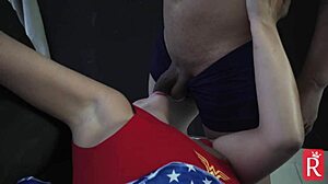 Wonder Woman Takes Big Toy in Ass