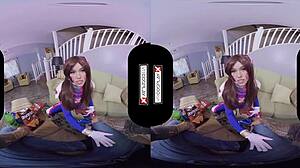 dva cosplay gamer girl gets her pussy pounded hard in vr porn!!
