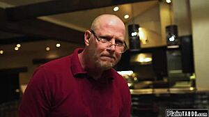 Not brother tricks bitchy stepsis into deepthroat face fucking and rough monster cock pounding in shaved tight pussy