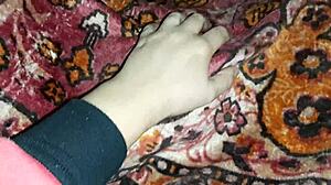 Brunette Girlfriend Gives Cunnilingus to Friend in Tent on Halloween Night