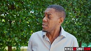 Horny ebony step sister needs cock in shower for doggystyle fucking