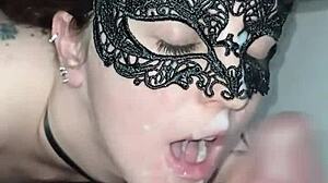 Brunette teen latina sucks big cock in cosplay creampie cumshot compilation!