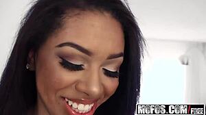 Ebony Sex Tapes Contrast Katt Garcia's Sloppy Bj With Buying Clothes