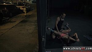 Teen experiences hard rough orgasm in first time bondage during extreme BDSM session with bound domination