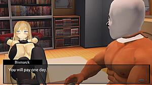 Pervert Lambismarck Gets Exposed In Wild Anime Hentai Scene With Big Tits Action