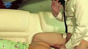 Russian vip slut gets double penetration with cumshot on private board from stuarts in tight pussy action