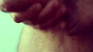 I feel so excited as Ella plays with my cock's precum while recording everything, ending in a handjob with her covered in cum from our real amateur couple session.