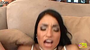 Hot Brunette Elena Rivera Slaps And Fucks Alexa Luna's Face With Girthy Strapon