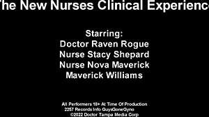New nurse Maverick Williams dives into clinical experience with pregnant patient in latex gloves!