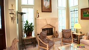 A knock on the door got into hot and steamy sex with big fake tits