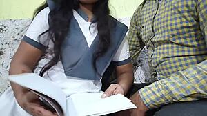 Bold Teacher Tempts Student into Intense Hairy Pussy Repair Session Hindi Voice