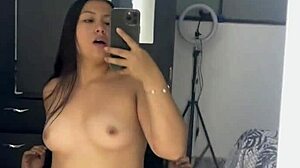 My neighbor saw the video and came over to have fun by the mirror