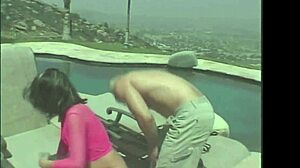 Oh wow Ashley Blue gets fucked hard by big dick in the pool with anal and facial cumshot!