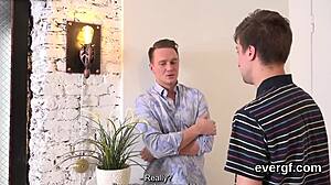 Hey, this bankrupt boyfriend lets his sexy friend bang the ex-girlfriend for some quick cash