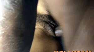 In a steamy encounter, a big dick plunges into her cute fleshy pussy for wild fucking.