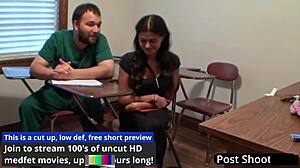 freshman yesenia sparkles gets mandatory hitachi orgasm from doctor tampa in hospital vibrator session