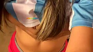 Vecinita Gets Passionate Fuck Cheating on Husband on Home Terrace in Homemade Infiel Video Filled with Cum First Part