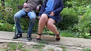 Hey, I'm satisfying all those dirty needs of my son-in-law with my huge ass and wet pussy outdoors