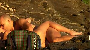 chatting about that mature couple getting it on at the beach with some wild fucking