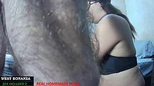 Bartender delivers intense fuck in first round with sucking and doggystyle creampie!