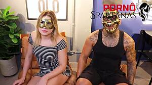 gabily loves spartano's big black cock and leaves her cuckold hubby humiliated 😈 wet blonde brazilian wife rides rough in interracial casting interview 🔥