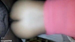 Nice Doggystyle Session With Bound Black Couple Bent Over On Sofa