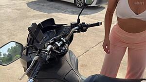 The girl next door with her huge butt needed help, so I gave her a creampie.