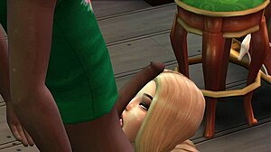 Sims 4 hot teen engages in cock sucking at local bar