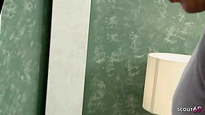 Curvy brown skin Latina cougar Jaylene Rio with big natural monster tits seduce to hard casting fuck by boy