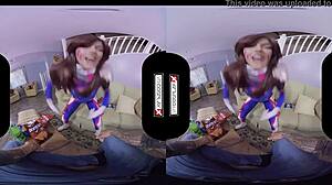 dva cosplay gamer girl gets her pussy pounded hard in vr porn!!