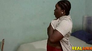 Nigerian fuckboy takes big booty bitch congolese back home