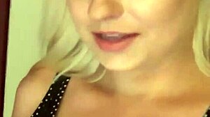 lovely busty blonde nova cane sucks and rides huge cock