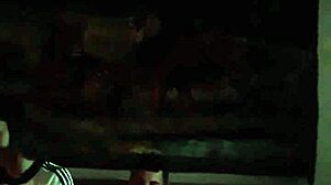 Cheating petite girlfriend fucks and sucks her fella's mate for first time