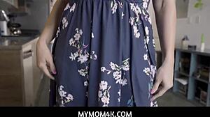 OMG, my stepmom is watching old and young porn! She gets nude and teases with her big tits and ass.