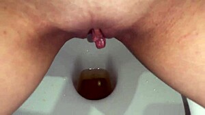 Amateur teen pisses hairy pussy in toilet morning compilation