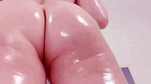 Emily Norman bends over for Brickzilla's monster cock in doggystyle pounding.