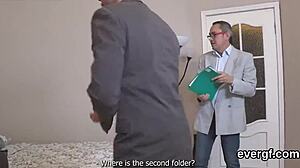 In a desperate move, the broke guy lets his nasty friend bang his ex-girlfriend for some quick cash. The intense threesome unfolds with raw passion.