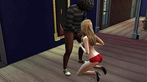 Sims 4 hot teen engages in cock sucking at local bar