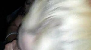 White slut sucks dick