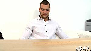 handsome hunk gets his gay hole thrashed during fucking blowjob cock sucking pov