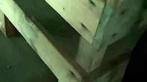 Slim waist bitch boldly flashes puffy pussy and small waist at public beach in stockings