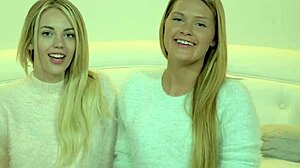 I love when Abby Cross and Blake Eden scissor passionately tasting our shared wetness on bed