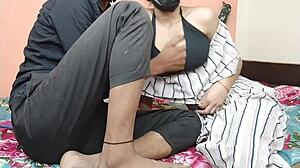 I feel intense passion in this desi village stepsister's first time hardcore blowjob and anal sex with stepbrother on ranch