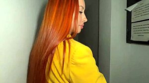 colombian redhead real estate agent with big tits and long hair gets fucked hard in passionate session