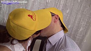 Italian amateur couple for first time on video with blowjob and anal