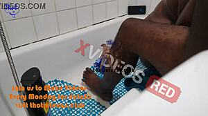 Stroking pussy drilling some pussy with fat black mama riding big ass