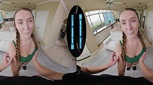 Curvy Redhead Teen Babysitter Chloe Marie Rides Hard in Doggystyle with Tattoos and Pigtails