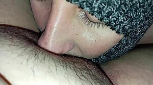 giving my horny neighbor the best oral on her big juicy pussy until she moans loud