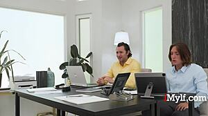 Boss Lady Jordan Maxx Regrets Harsh Treatment As Employees Pound Her Big Tits And Pussy In 3some! Blackmailed Nerd Glasses Milf Gets Intense Group Action.